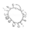 bracciale in argento multi link