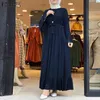 Dubaï Abaya turquie Hijab robe femmes automne robe d'été Jilbab vêtements islamiques Caftan Marocain ZANZEA manches longues volants