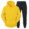 Hommes à capuche costume hommes vêtements de sport survêtements automne hiver hommes deux pièces ensembles surdimensionné à capuche Streetwear tenues 211222