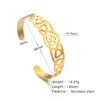 Skyrim Vintage Stainless Steel Celtics Knot Bangles Cutout Gold Color Adjustable Men Women Couple Cuff Bracelets Jewelry Gift Q0719