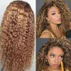 Lace Front Wig 8-30 Inch Highlight Curly 13x4 Human Hair 100% Brazilian Hair