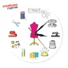 Sastre Shop Quilting and Sew Time Seamstress Reloj de pared moderno Personalizar la etiqueta Signo de costura Reloj de pared Personalizar con nombre T2232N