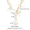 Pendentif colliers mode coréenne perle métal femmes pour femmes bohême Vintage doré brut chaîne collier tendance femme bijoux