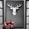 Home Decoration Accessories,3D Deer Head,Statue,Sculpture,Wall Decor,Animal Figurine Miniature,Modern,Living Room,Decorative Art 210827