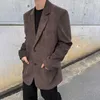 Mäns kostymer Blazers Corduroy Suit Jacket Retro Loose Casual Koreansk stil Trendig Ruffian Handsome