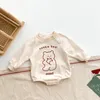 Mamelucos bebé mameluco primavera otoño nacido lindo caricatura oso de una pieza infantes niños niñas triangular mono de algodón moda ropa