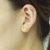 3 Farben klassischer Stil Damen Designer Ohrstecker Titan Stahl Ohrringe Modeschmuck