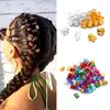 Bolsas de almacenamiento 100 PCS / Bolsa Hair Dread Trenzas Oro Plata Micro Lock Tube Beads Puños ajustables Clips para accesorios africanos