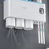 Porta spazzolino invertito ad adsorbimento magnetico Dispenser automatico per spremi dentifricio Rack di stoccaggio Accessori per il bagno Casa