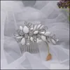 Clips & Barrettes Jewelryopal Diamond And Rhinestone Wedding Aessories Bride Headwear With Comb Girl Prom Jewelry Tiara Women Hair Ornaments