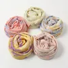 Vanlig Ombre Bubble Chiffon Instant Hijabs Sjalar Scarves Muslim Mode Headscarf Turbans Bufandas Muslim Head Wraps