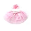 Jupes Born Baby Girls Layer Ballet Tutu Jupe Princesse Dancewear Birtyday Party Bow Bandeau Vêtements