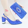 Chaussures habillées Design Chaussure italienne avec sac assorti Mode Femmes Pompes Talon Italie et assortir africain pour les fêtes