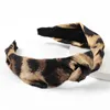 2021 Mode Leopard Print Headbands Kvinnor Elegant Knut Wide-Brimmed Headband Hair Tillbehör