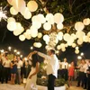 20 adet parti dekorasyonu Çin kağıt lamba kağıdı fener 4 ila 12 inç asma fener topu düğün Noel etkinliği