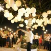 20 pçs decoração de festa lampião de papel chinês lanternas de papel de 4 a 12 polegadas penduradas lanternas bola casamento evento de natal