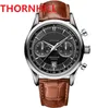Luxury designer classic leather strap quartz watch size 40mm sapphire glass waterproof Fashion Casual clock Man Multi Functional Stopwatch Men Watches