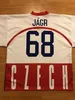 Maillot de hockey de l'équipe nationale de la république tchèque, Rare tage #68 Jaromir Jagr, personnalisé avec n'importe quel nom et numéro, 24S