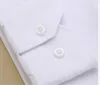 Mäns Slim Fit Spread Collar White Drees Shirt Brand Bomull Högkvalitativ Chemise Formal Social Office för Män 8xL 210809