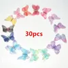 Dog Apparel 30 50pcs Cute Double-layer Simulation Tulle Colored Bow Pet Grooming Supplies Hair Bows Clips Cat Accessories260l