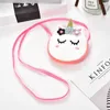 12 cores unicorn pelúcia crossbody fanny pack cute crianças desenhos animados bolsas mini ombro zipper zipper moeda carteira peludo meninas móveis bolsa princesa tote ly6901