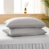 US stock Pillow Case 2Pcs Magic Strecth Pillowcase Bedding Pillow Cover Standard Size Light Grey344q