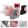 Chaussures à fleurs bottes accrocheuses légères coupe-vent bébé chaussures chaudes d'hiver pour enfants