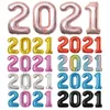 2021 بالونات الرقمية الأمريكية مجموعة 40 "كبيرة الحجم الألومنيوم فيلم بالون السنة الجديدة حزب الديكور YL630