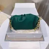 Tjockkedja Cloud Hobo Bag Purse Luxury Designer Shoulder Bags Celebrity Star äkta läder Kvinnor Fashion Dumplings Clutch Handväska mjuk underarm 30*15 cm 79p1#