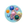Eight planet Fidget Toys Push pioneer Educación temprana descompresión dedo presionando burbuja Niños baño juguete