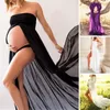 写真撮影のためのマタニティドレスシフォン妊娠ドレス写真小道具マキシガウンドレス妊娠中の女性服2009 Y2