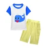 Estate cocomelon set per neonato ragazza vestiti inglesi illuminazione bambini maschera per bambini + stampa t shirt top + pantaloncini 3pc outfit kid casual tacksuit