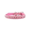 Row Crystal Diamond Pet Dog Cat Collar Metal Buckle Dog Leash Collars Supplies Red Black Pink