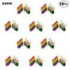 Rainbow Литва Отворотный PIN-Флаг Значок Брошь Булавки Значки