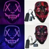 Halloween Mask LED Light Up Funny Masks The Purge Election Year Great Festival Cosplay Costume Supplies Party Masked sea send T9I001349