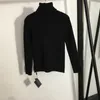 Sexy High Neck Bottomed Sweater Triangle Label Designer Sweaters Autumn Winter Bottoming Pullover With Tags