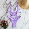2021 Sexy Bikini Set Kobiety Swimsuit Letnie Bandaż Swimweear Push Up Kąpiel Brazylijski Koszyk Kamizelka Biquini Kobieta Y0820