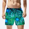 Pantaloncini da surf da uomo Design di piante tropicali Costumi da surf Costumi da bagno da spiaggia Elastici Sunga Masculina Praia