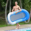 Floating Hammock Lounge Mesh Bed Inflatable Swimming Pool Lake Raft Floater Air Mattress PVC Chair Portable Sea Floats & Tubes237b