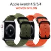 Модные спортивные нейлоновые ремешки для Apple Watch 8 Ultra 49 мм 7 41 мм 45 мм 42 мм 40 мм 38 мм 44 -мм тканевые полосы военной армии Зеленая сторона Fit Iwatch Series 6 SE 5 4 3