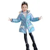 Meisjes Katoenen Jassen 12 Kinderkleding Kinderen Warm Dikke Jas Winddichte Jas voor Meisje Cartoon Parka Bovenkleding 211203