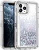 3IN1ヘビーデューティガーリークイックサンド電話ケースiPhone 11 12 13 14 Pro Max XR X 7 8PLUSハイブリッドインパクトショックプルーフハードバンパーソフトクリア保護カバー