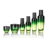 30ml 50ml 100mlスプレーポンプボトルガラス緑勾配詰め替え化粧品容器スキンケア空のエマルションポンプボトル