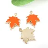 20 pçs clássicos multicolorido esmalte maple leaf liga óleo gotejamento encantos pingentes para fazer jóias colares brincos chaveiro diy craf216i