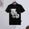 Phillip Plain Men designer PP Skull Diamond camiseta de manga curta Dollar Brown bear Marca tee O-neck de alta qualidade Skulls TShirt tops 03