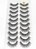 Mão feita 10pairs 3D Faux Mink Eyelashes Maquiagem Ferramentas Natural Longo Falso Lash Dramática Cílios Extensão Eyelash Maquiagem