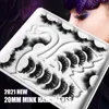 Toptan 9 Pairs 8D Kabarık Yanlış Kirpikler Swan Tepsi Dramatik Kalın Faux Vizon Sahte Kirpik Karışık Stilleri DIY Lashes Uzatma MultiPack