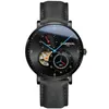 Relojes de pulsera para Hombre Reloj mecánico de lujo automático de moda hueco Tourbillon impermeable diseñador Reloj Para Hombre