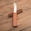 Sonderangebot Gerades Messer D2 Drop Point Hochglanzpolierte Klinge Palisandergriff Feststehende Messer mit Holzscheide
