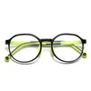 2021 Kinderen Vision Care 2231 Optische TR90 Glass Heren en Dames Vlakke lens Round Fashion Goggl Children's Eye Frame